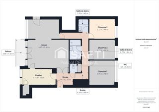  Appartement � vendre 5 pi�ces 97 m� Garches