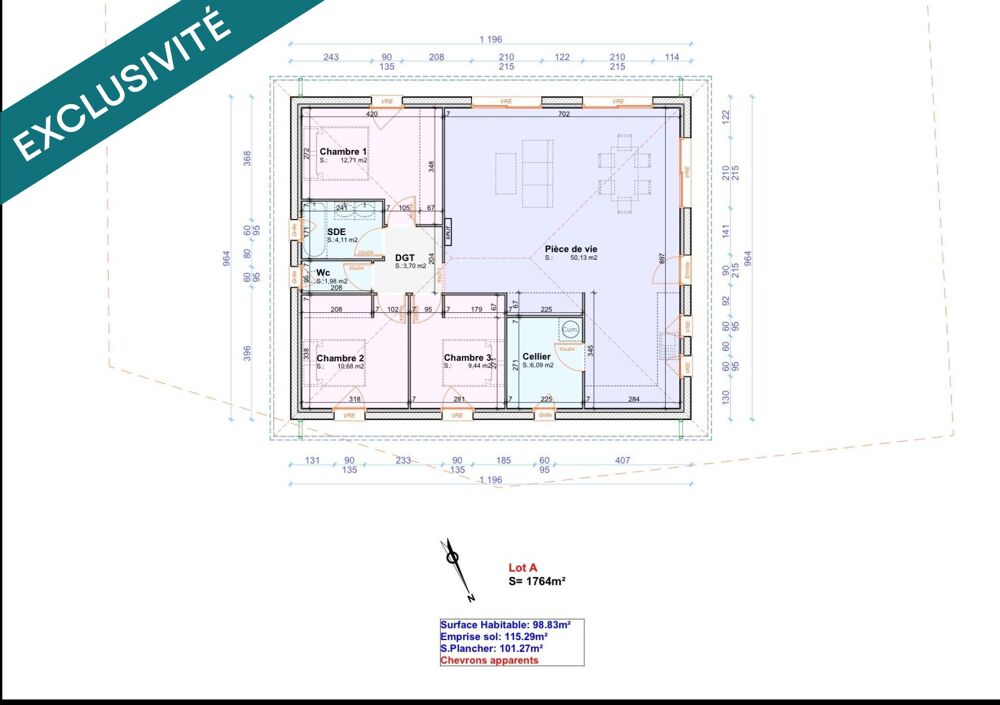 Vente Terrain A VENDRE TERRAIN SUR LA COMMUNE DE MOUSTEY 1764M2 Moustey