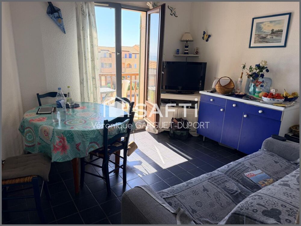 Appartement 32 m², vues mer exceptionnelles, parking, piscine et tennis