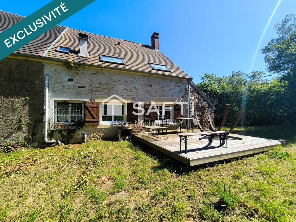 Chateauneuf Val de Bargis, maison en pierre avec 3 chambres et un beau terrain.