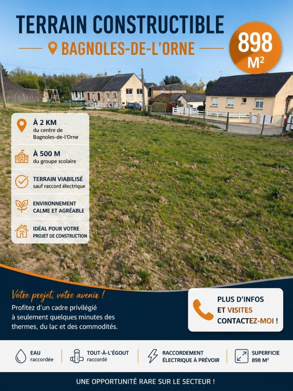 Vente Terrain ? Terrain à bâtir proche Bagnoles ! Bagnoles de l'orne normandie