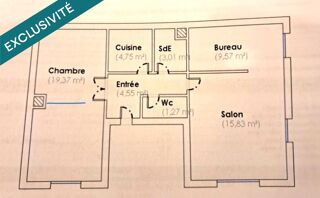  Appartement � vendre 3 pi�ces 58 m�