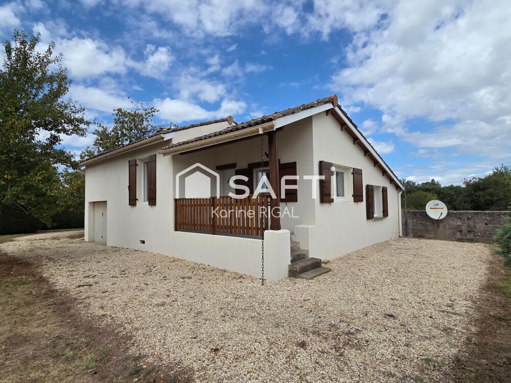 Maison 70m2, deux chambres, terrain 850 m2