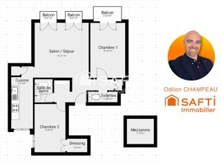  Appartement à vendre 3 pièces 60 m²