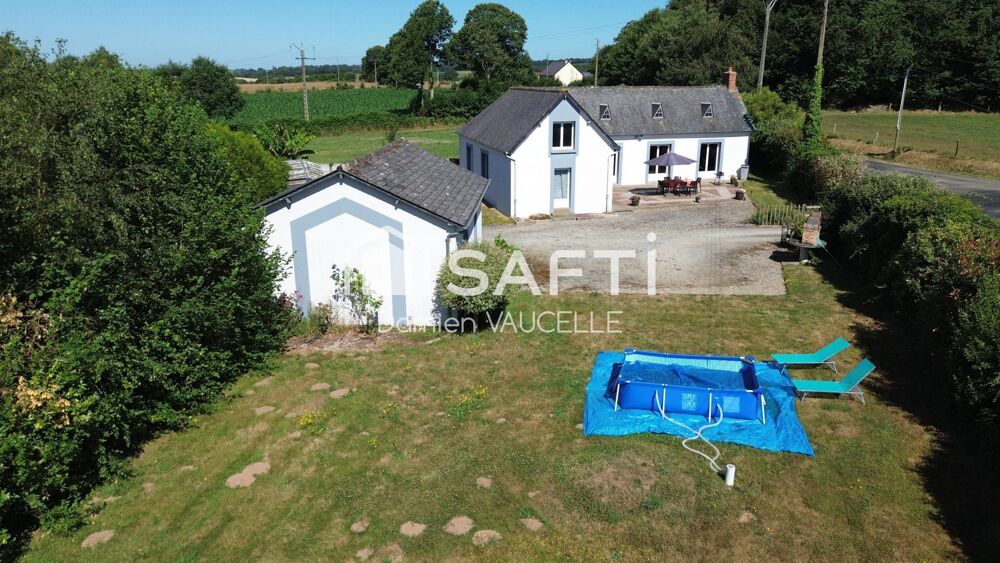 Maison de plain pied en campagne - 104 m2 , terrain 3915 m2 + garage et carport