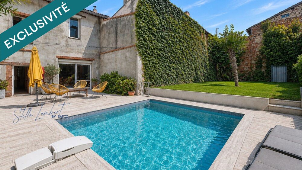 Maison de caractère du XIXe siècle avec piscine, double garage et dépendances centre de Villemur-sur-Tarn