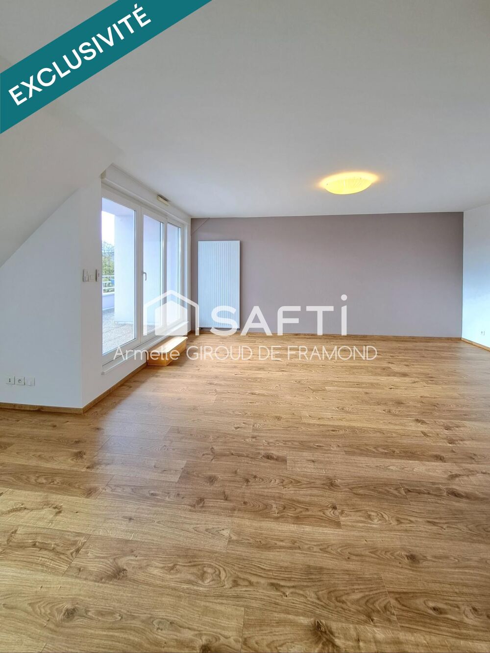 Coup de coeur assuré : rare à Brunstatt-Didenheim (68350), dans résidence récente de 2000, bel et lumineux appartement en ATTIQUE