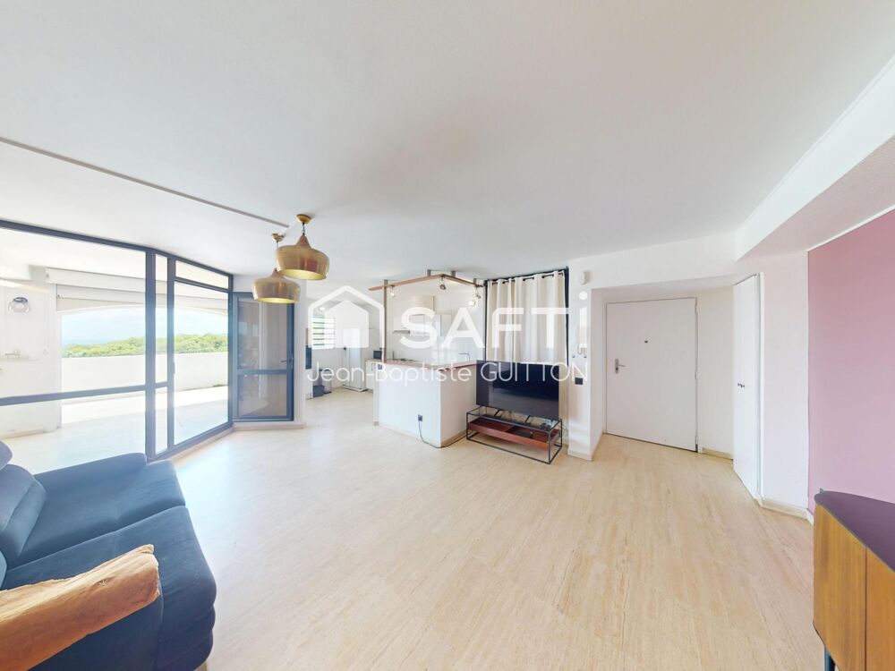 T3 meublé avec vue mer, terrasse et garage