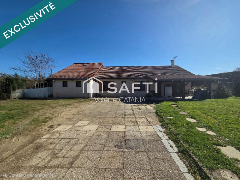 ST-Siméon-de Bressieux, Maison de plain pied 122m² sur terrain de 1002m².