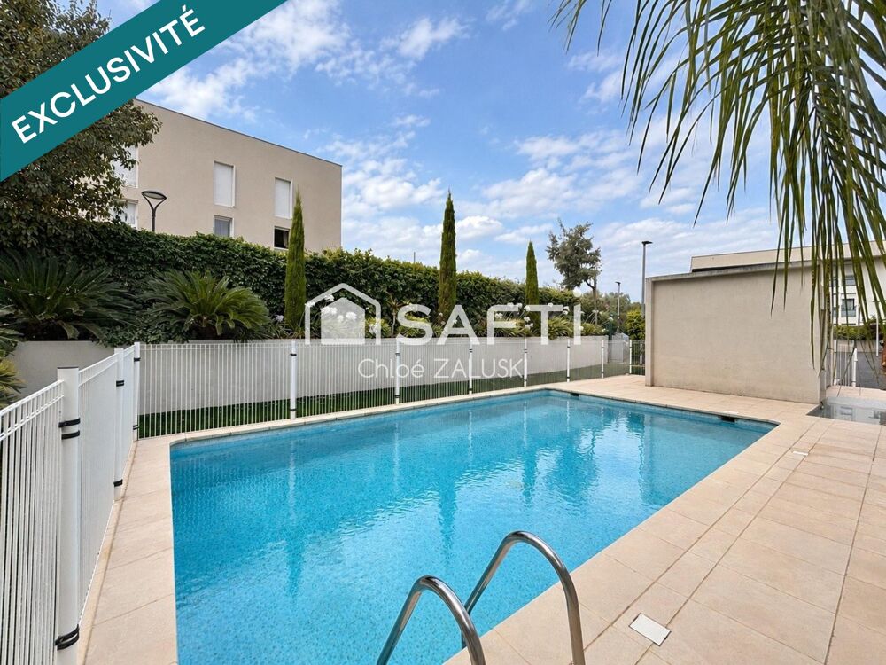 Appartement T4 avec piscine, garage et place de parking privative