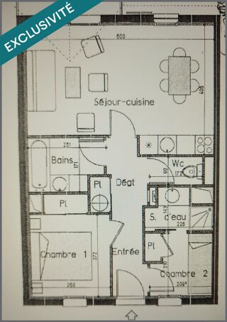  Appartement à vendre 3 pièces 49 m²