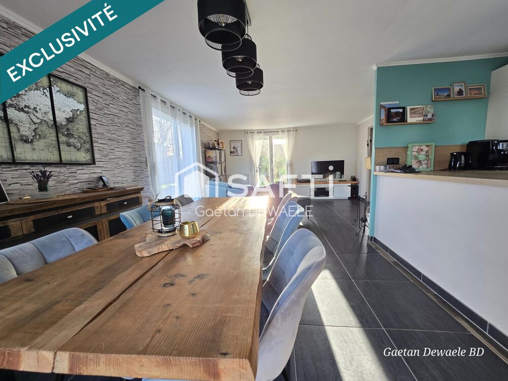 Pavillon individuel en semi plain pied,5 chambres, jardin et garage