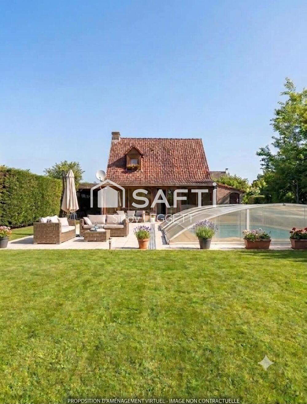 MAISON INDIVIDUELLE 4 CHAMBRES JARDIN EXPOSE SUD GARAGE PISCINE BRAY DUNES PLAGE