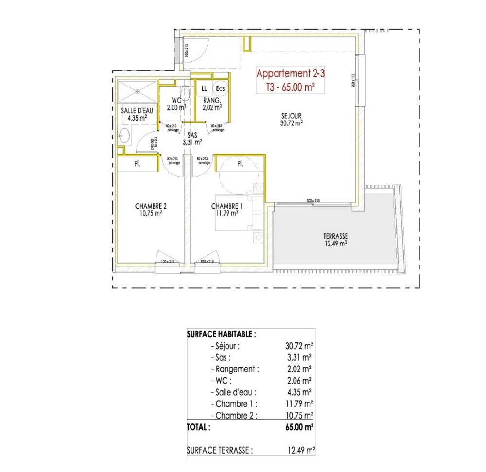 Vente Appartement ARGELÈS-SUR-MER – Vente en VEFA T3 AVEC TERRASSE Argeles-sur-mer