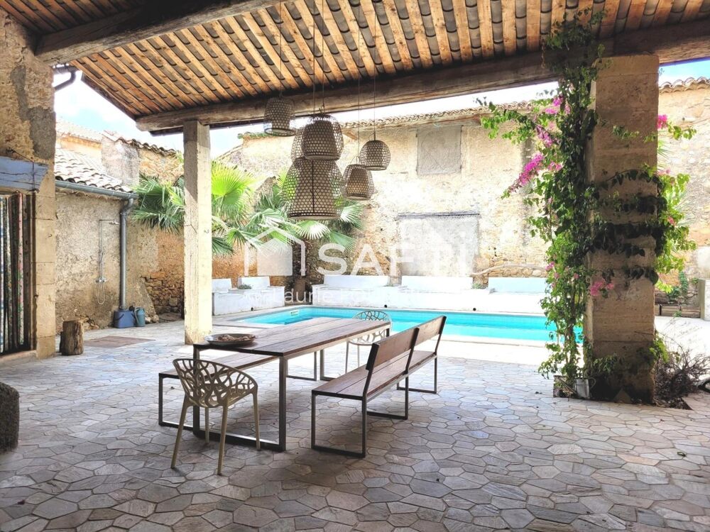 Maison de maître vigneron avec grande terrasse, piscine et garage 190 m²
