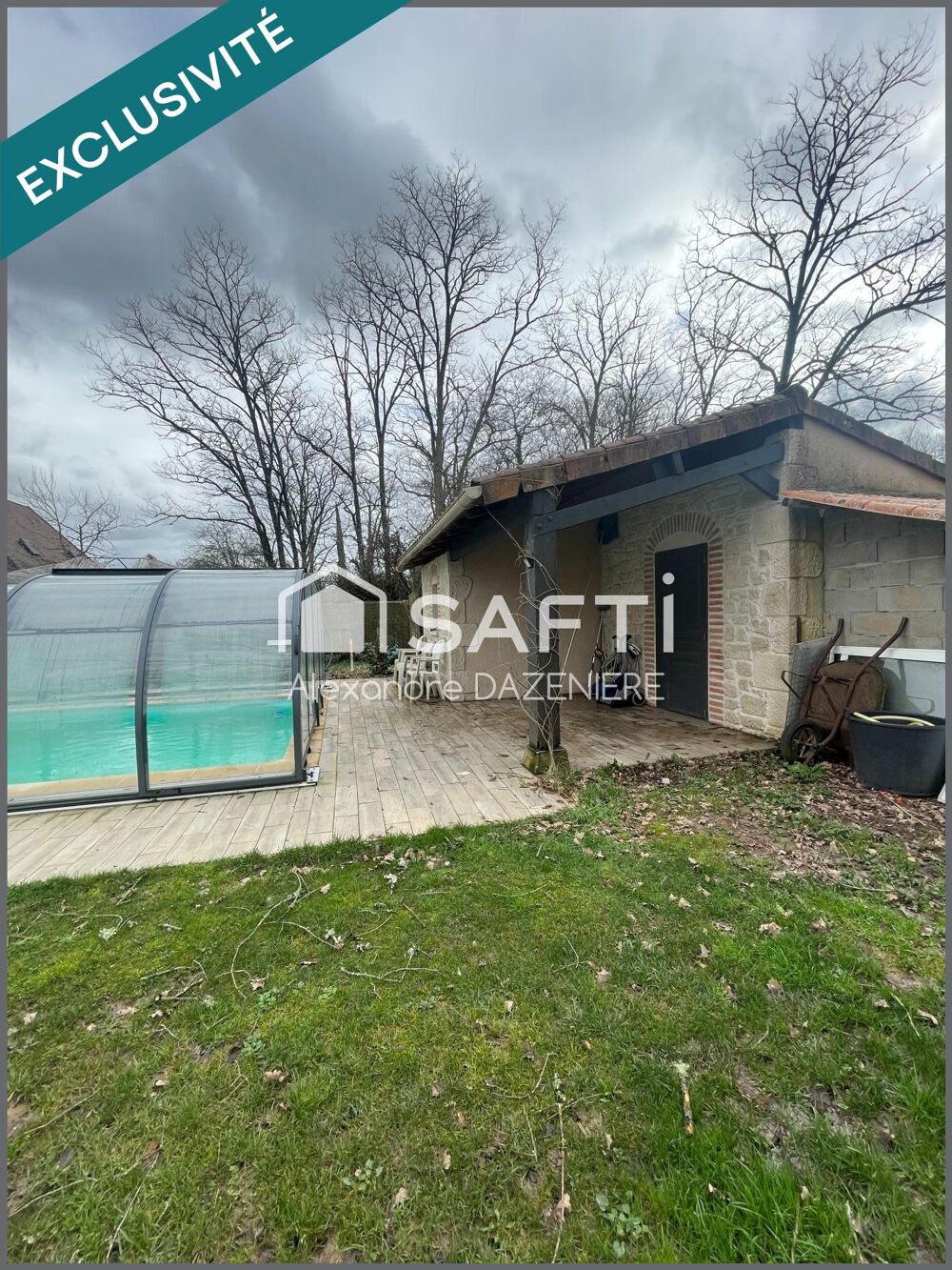 Vente Maison Maison avec 3 chambres et un bureau, un car port 2 places et une dépendance avec piscine Chancelade