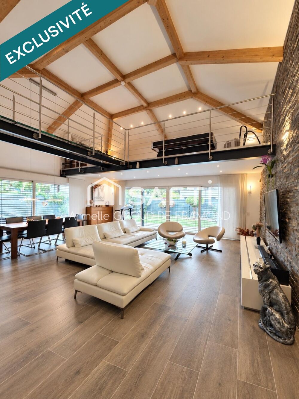 Vente Maison À BRUNSTATT-DIDENHEIM – VILLA D'ARCHITECTE  MEUBLÉE  239,18 m² | 7 pièces | Terrain de 8,66 ares. L'élégance contemporaine dans Brunstatt-didenheim