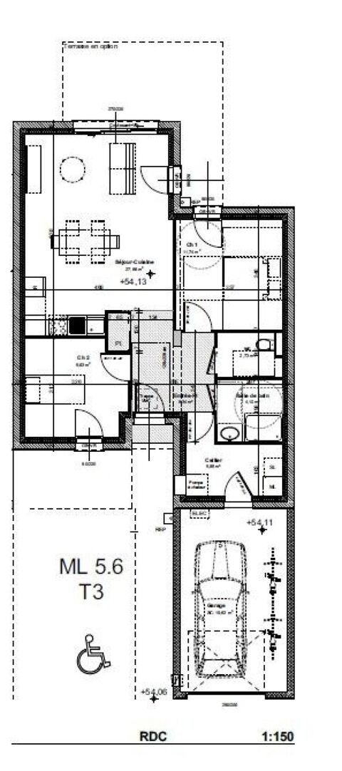   LAIZE-CLINCHAMPS.Pavillon neuf de 70 m�. 230 000� Maison - 3 pi�ce(s) - 70 m�