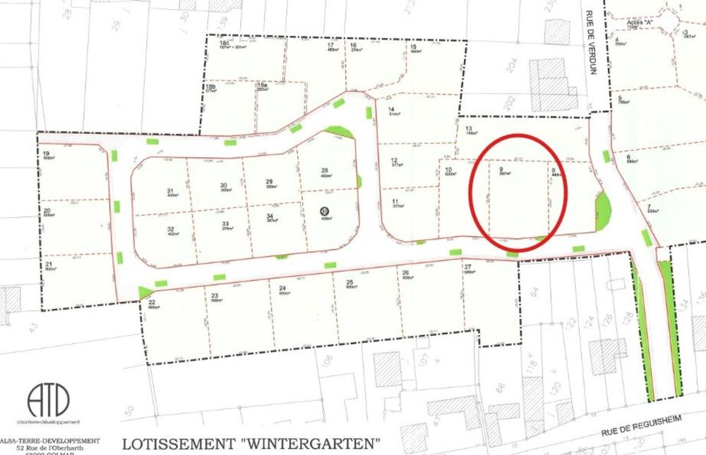 Vente Terrain Terrain viabilisé MERXHEIM 587m² Merxheim