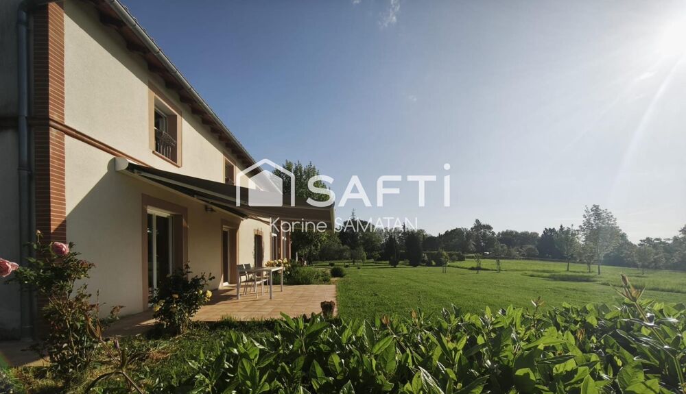 Pechbonnieu  Propriété rare de 270 m² avec grange aménagée, sur 12 000 m² de terrain, vue exceptionnelle sur les Pyrénées, sans