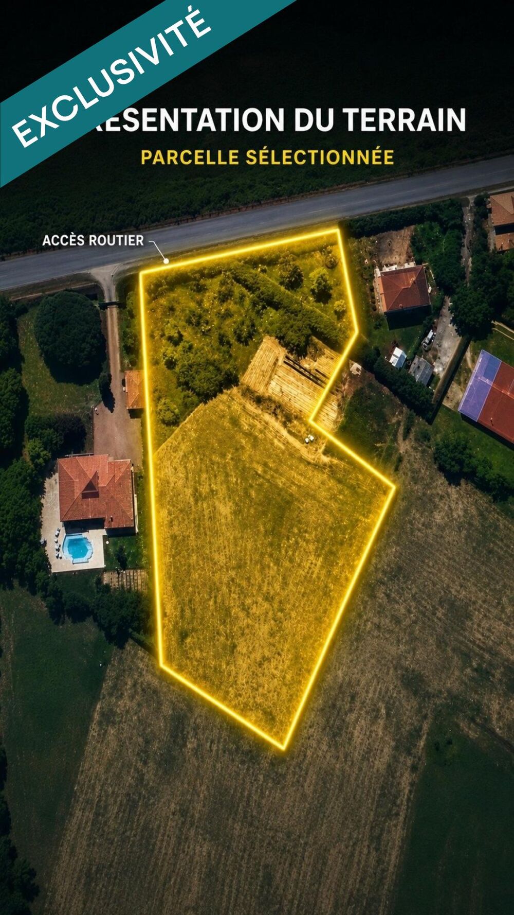 Vente Terrain Terrain constructible de 4444m2 Bias
