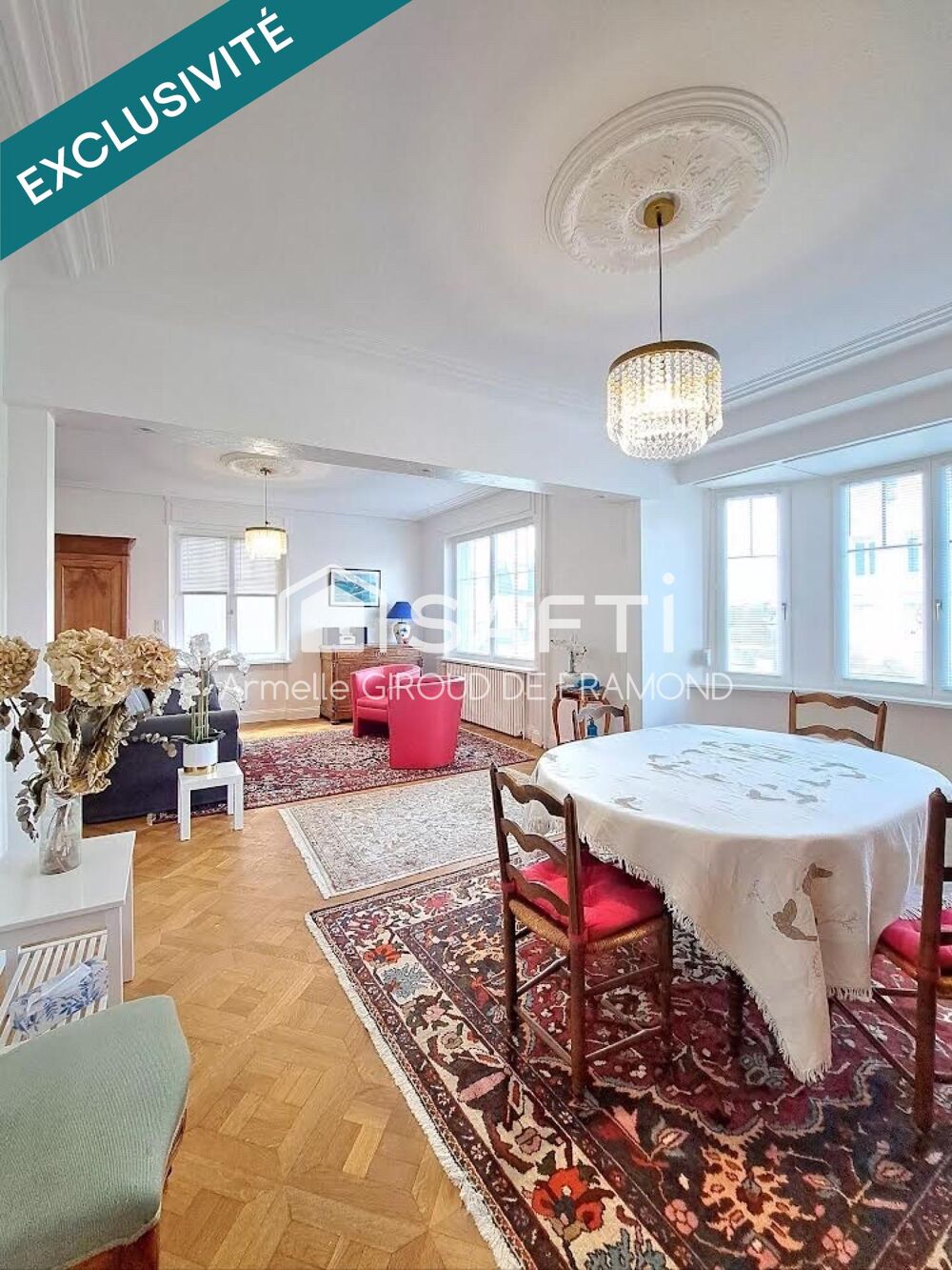 À Riedisheim, appartement rez-de-jardin rénové dans maison individuelle de caractère, 5 pièces 109 m² et 127 m2 en surface de ré