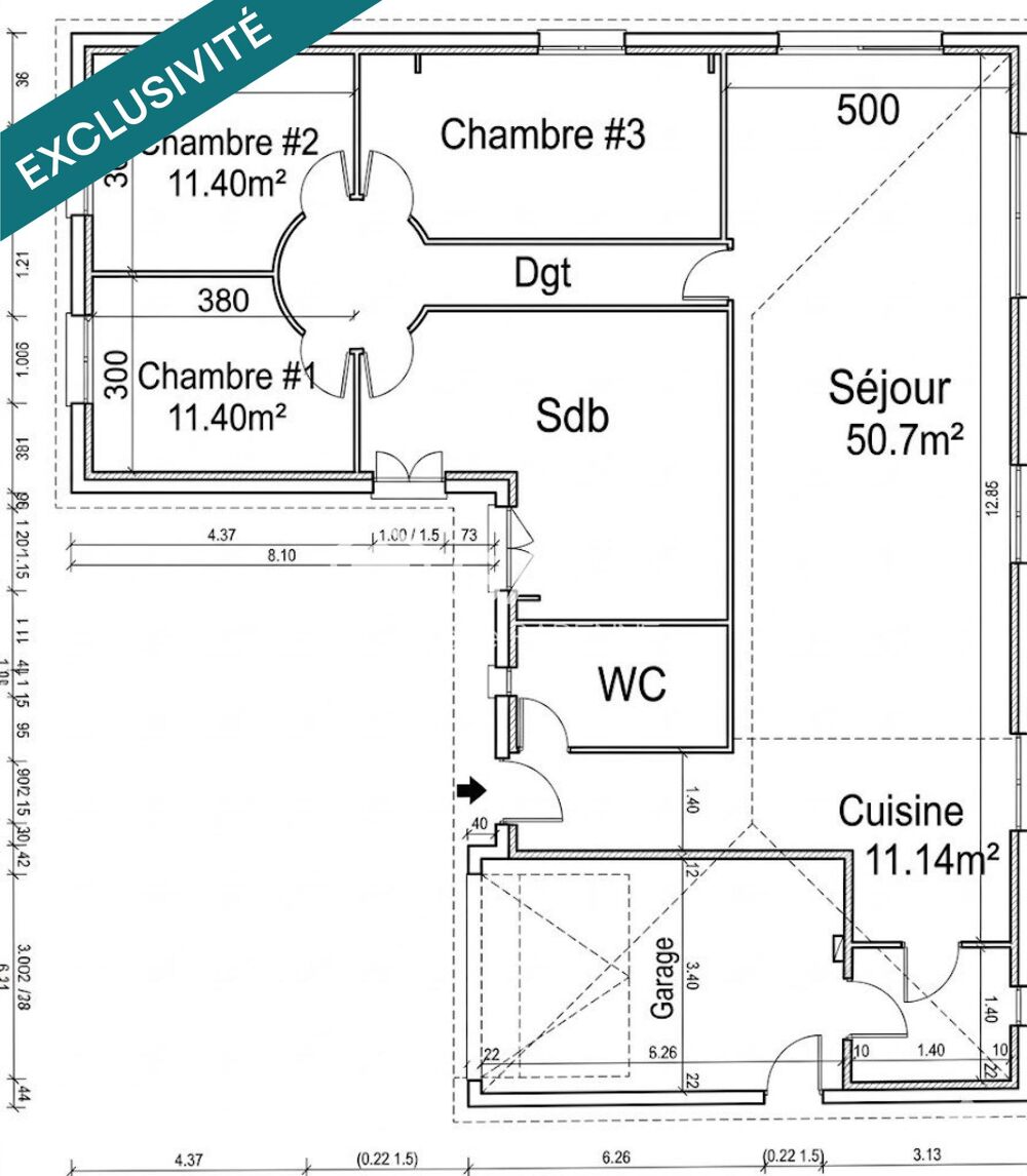 Vente Maison MAISON INDIVIDUELLE DE PLAIN PIED AVEC GARAGE Wanquetin
