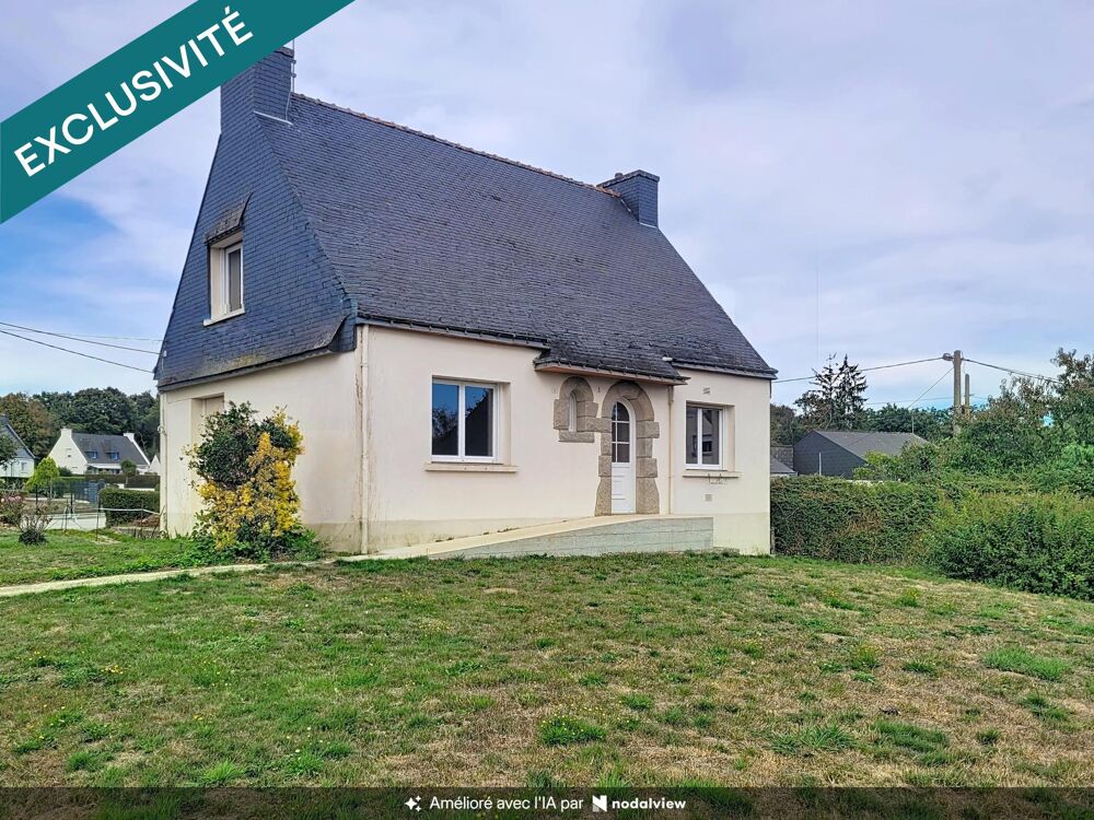 Maison 98 m²  Sous-sol complet  Terrain clos 1021 m²  Radenac (bourg)