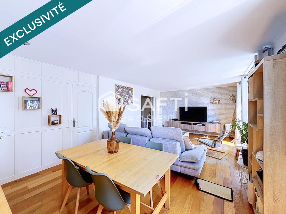 Appartement de 83 m2, 3 chambres, cave et parking