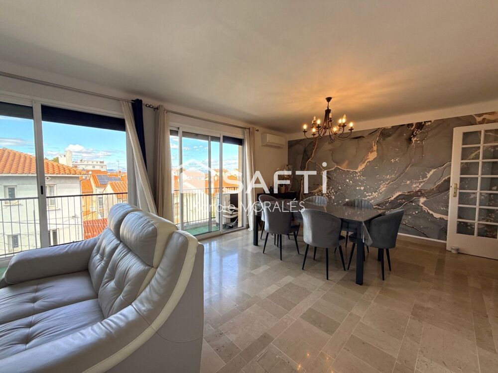 Vente Appartement PERPIGNAN, BEL APPARTEMENT VENDU MEUBLE, BALCONS, GARAGE, PROCHE CENTRE Perpignan