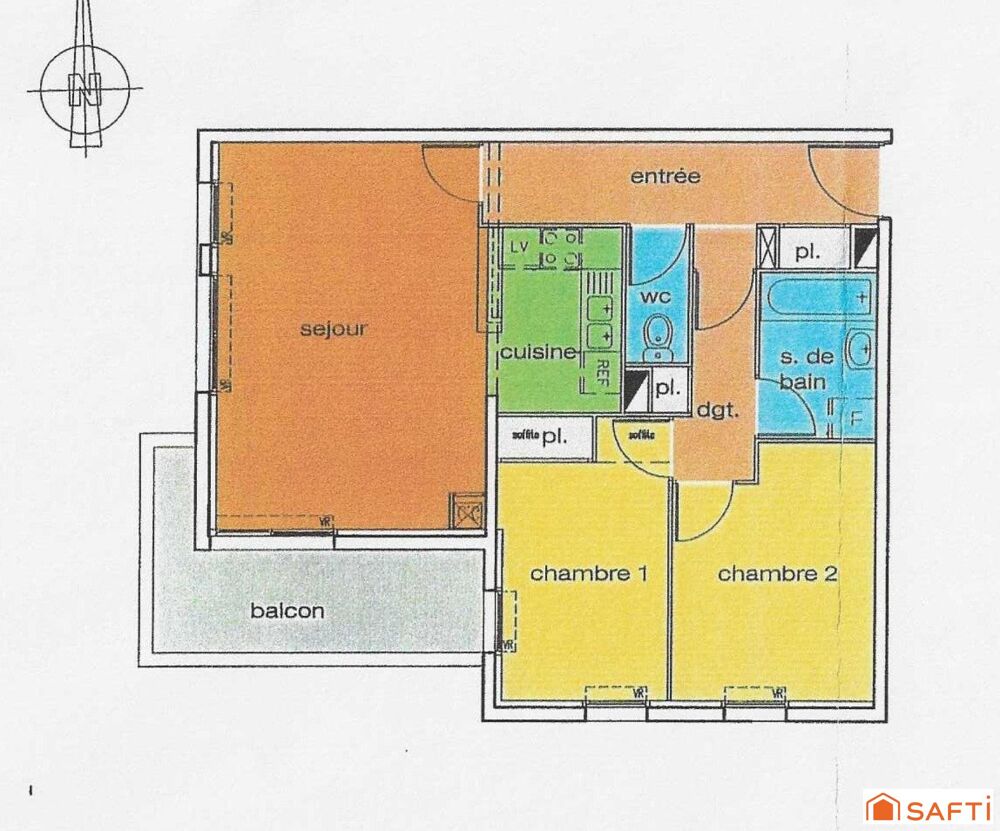 Vente Appartement T3 avec garage , immeuble sécurisé, Les Gayeulles Rennes