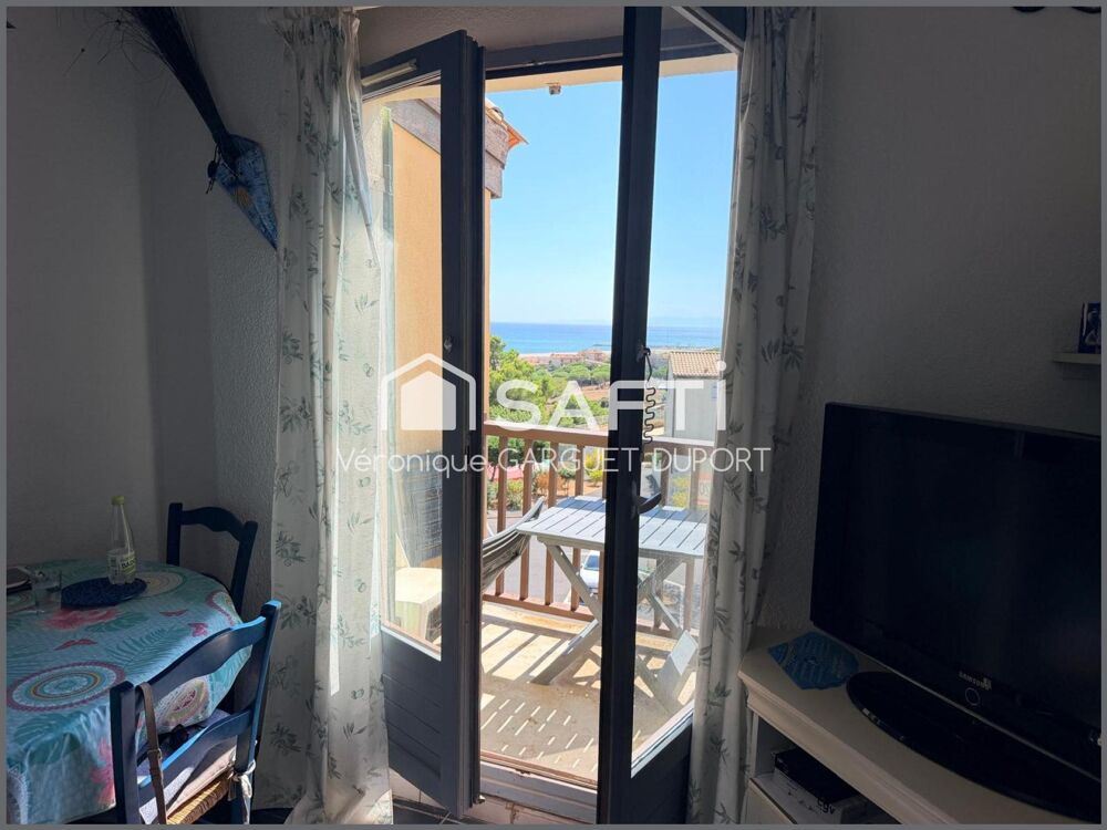 Appartement 32 m², vues mer exceptionnelles, parking, piscine et tennis