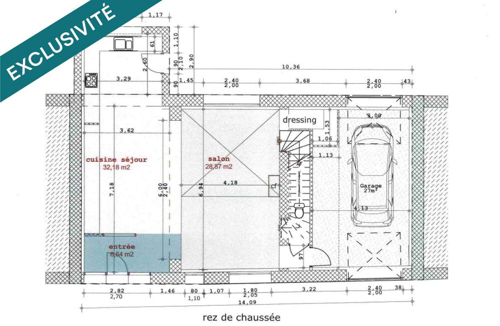 Vente Maison Grange 150m² habitable- 4ch- garage Crecy-la-chapelle