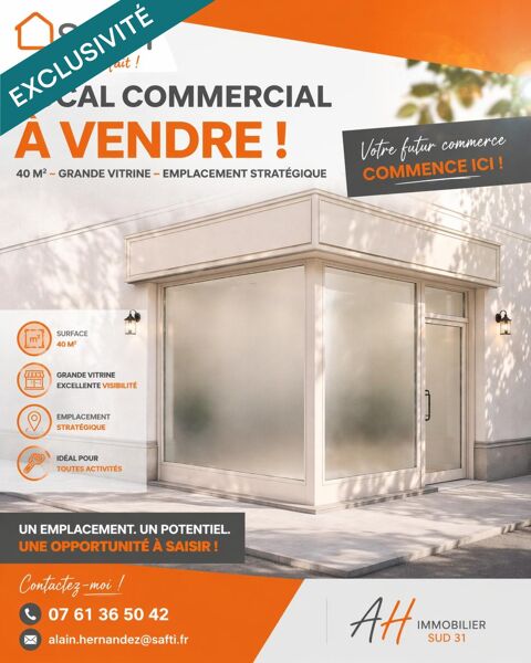 HYPER CENTRE CAZERES - LOCAL COMMERCIAL 40 M2 35000 31220 Cazeres