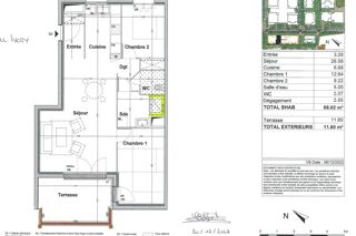  Appartement � vendre 3 pi�ces 68 m�