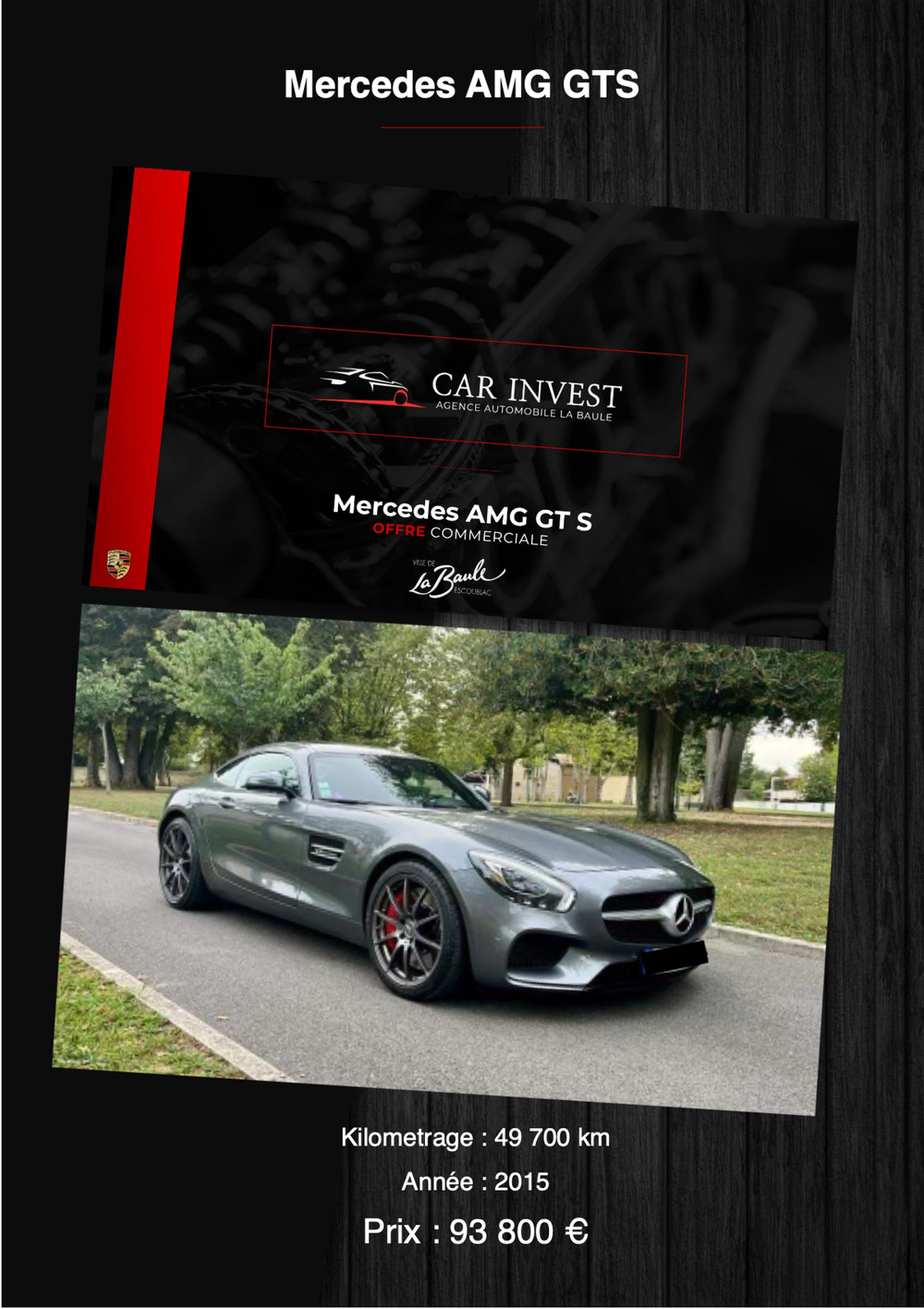 AMG GT 510 CH CONFIGURATION RARE 2015 occasion 44500 La Baule-Escoublac