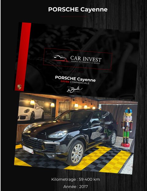 Porsche Cayenne diesel Platinum Edition FULL BLACK 2017 occasion La Baule-Escoublac 44500