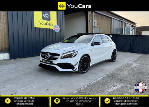 Mercedes Classe A 45 AMG 2.0 Ti 4MATIC 7G-DCT 381 cv PACK AERO - TOIT OUVRANT 2016 occasion MAUREPAS 78310