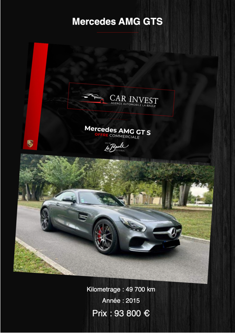Annonce voiture Mercedes AMG GT 89900 