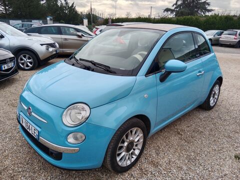 Fiat 500 - CABRIOLET, lounge,  KIT DISTRIBUTION NEUF   1 er main ..  superbe - Bleu clair Verni 7490 41500 Mer