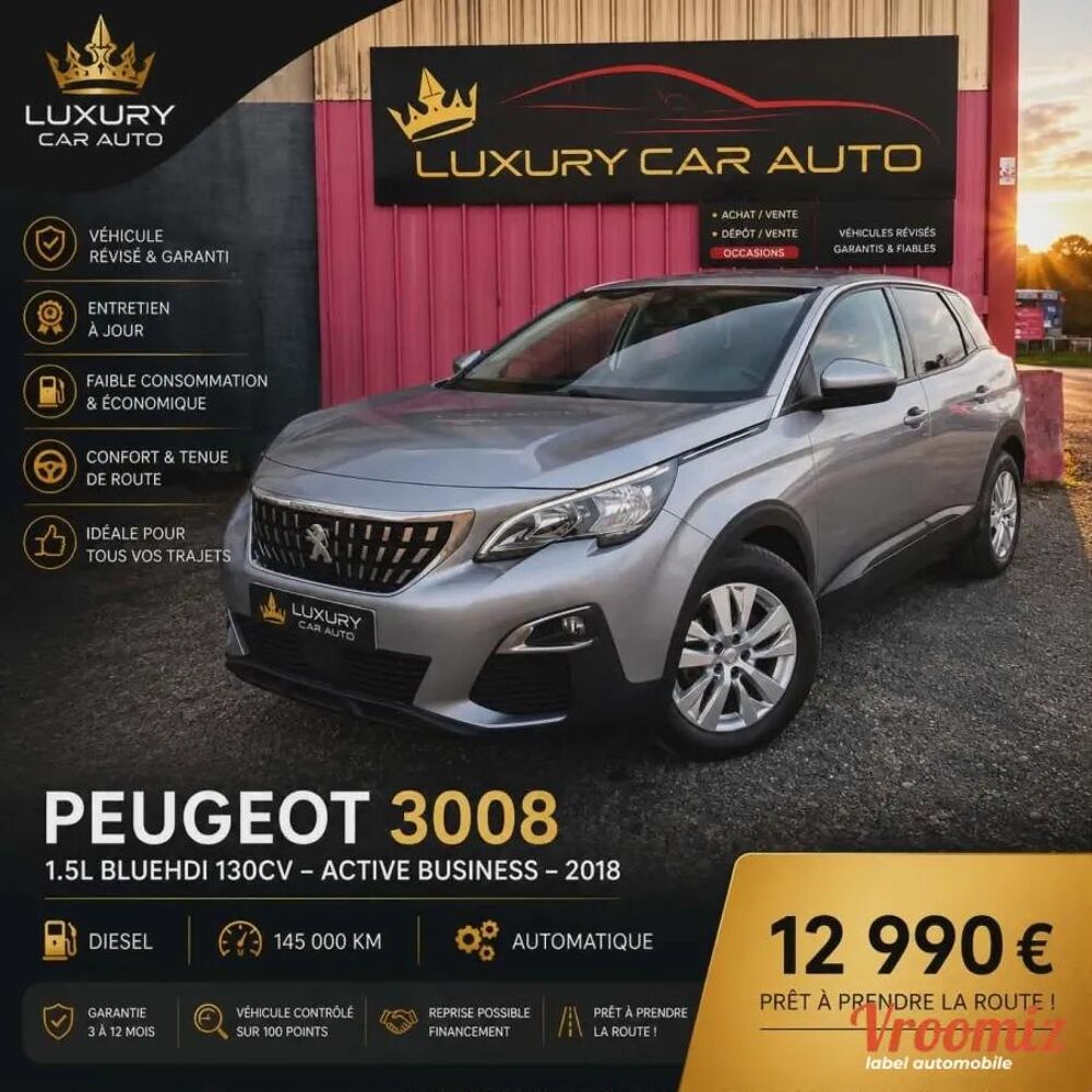 3008 GENERATION-II 1.5 BLUEHDI 130 ACTIVE BUSINESS EAT BVA START- 2018 occasion 18390 Saint-Germain-du-Puy