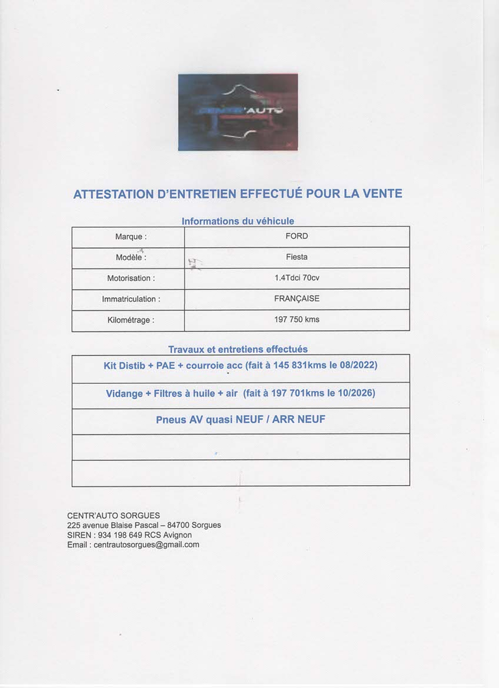 Fiesta 1.4TDCi 70cv Pack Ambiente - 1&egrave;re MAIN 2009 occasion 84700 SORGUES
