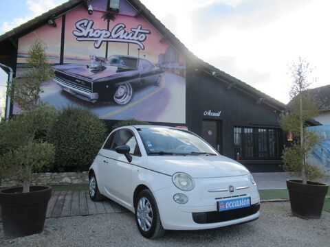 Fiat 500 1.2 69 Lounge 2010 � Compacte, Blanche, Int&eacute;rieur Rouge, 138 2010 occasion Galluis 78490