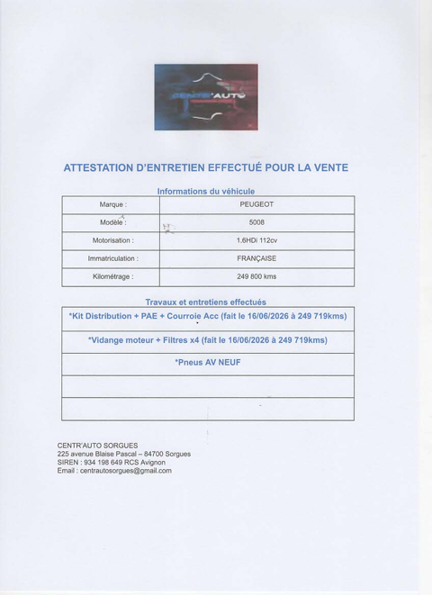 5008 1.6HDi 112cv GPS & Family Kit Distrib NEUF 2011 occasion 84700 SORGUES