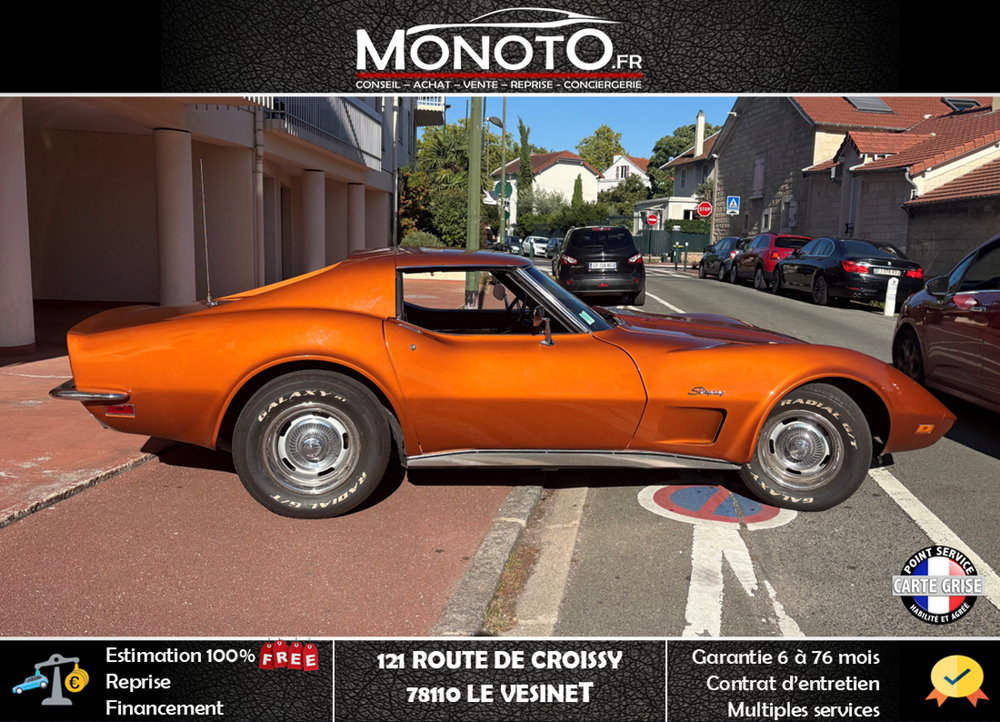 Corvette C3 STINGRAY 1973 5.7 V8 193 ch 350 ci 1973 occasion 78360 MONTESSON