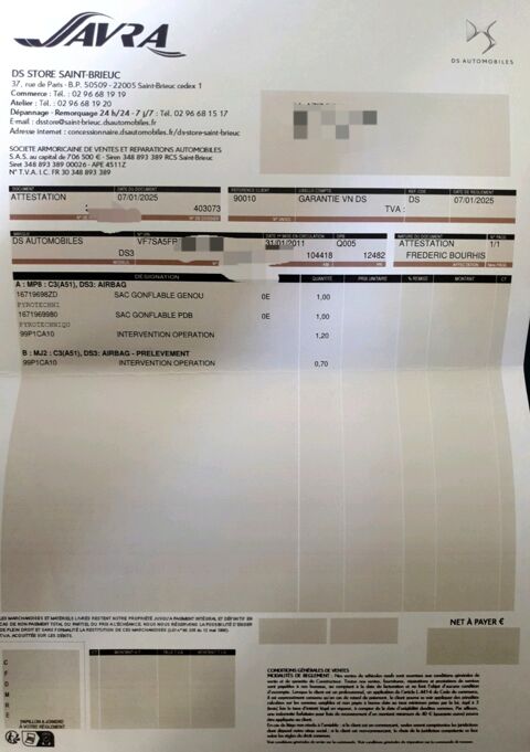 DS3 1.6 THP 150 Sport Chic 1ere main 2011 occasion 92300 Levallois-Perret