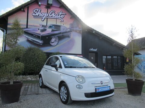 Fiat 500 1.2 69 Lounge 2010  Compacte, Blanche, Intérieur Rouge, 138 2010 occasion Galluis 78490