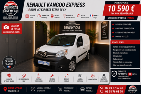 Renault Kangoo Express 1.5 BlueDCi 95ch Express Extra S&eacute;rie Sp&eacute;ciale - 106 000 Kms 2020 occasion Marseille 13008