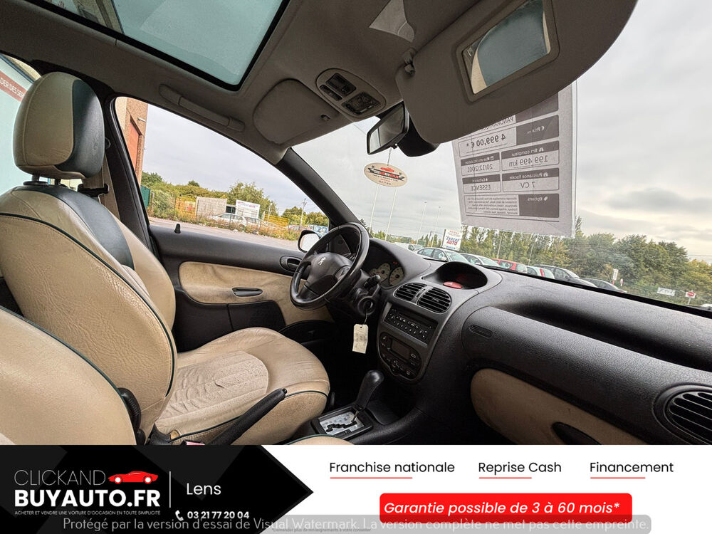 206 1.6 110CHV EDITION ROLAND GARROS // BOITE AUTO /CUIR BEIGE / 2001 occasion 62440 Harnes