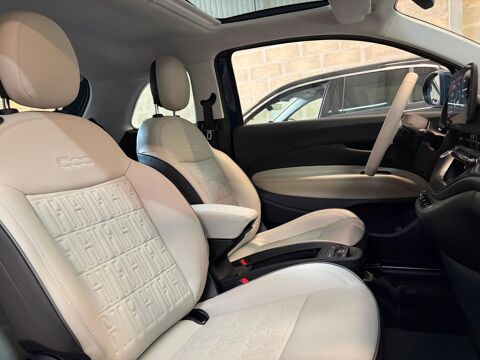 500 e 95cv 23.8 KWH LA PRIMA OCEAN GREEN / CUIR / CAMERA RADAR 2023 occasion 91480 Varennes-Jarcy